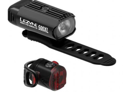 LEZYNE Set svetiel HECTO DRIVE 500XL a FEMTO USB čierne